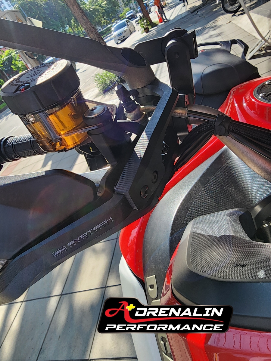 การ์ดแฮนด์ พร้อมตุ้มถ่วงน้ำหนัก Evotech สำหรับ multistrada 950,1200,1260 ปี 2015+