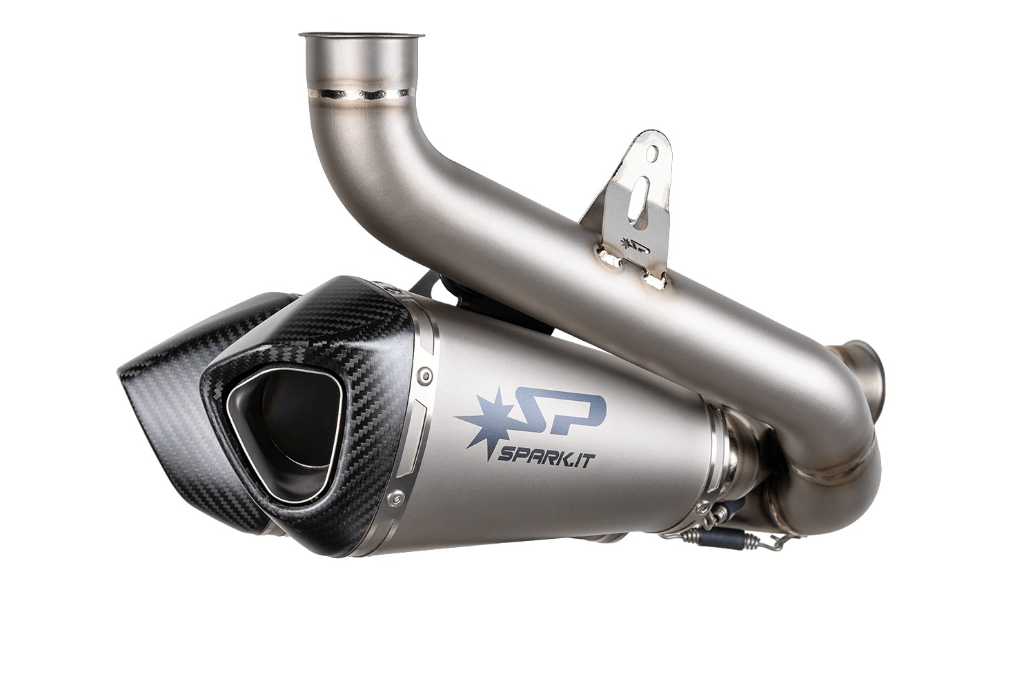 ท่อ Spark exhaust สลิปออนไทเทเนียม สำหรับ Panigale V4 2025+ ท่อคู่ออกล่าง
