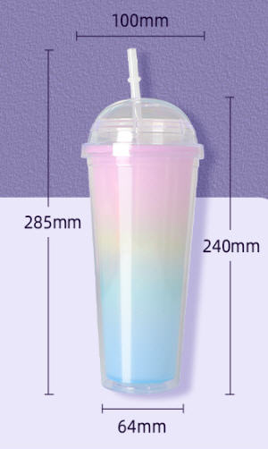 แก้วเปลี่ยนสี,แก้วพลาสติก,แก้วพร้อมหลอด