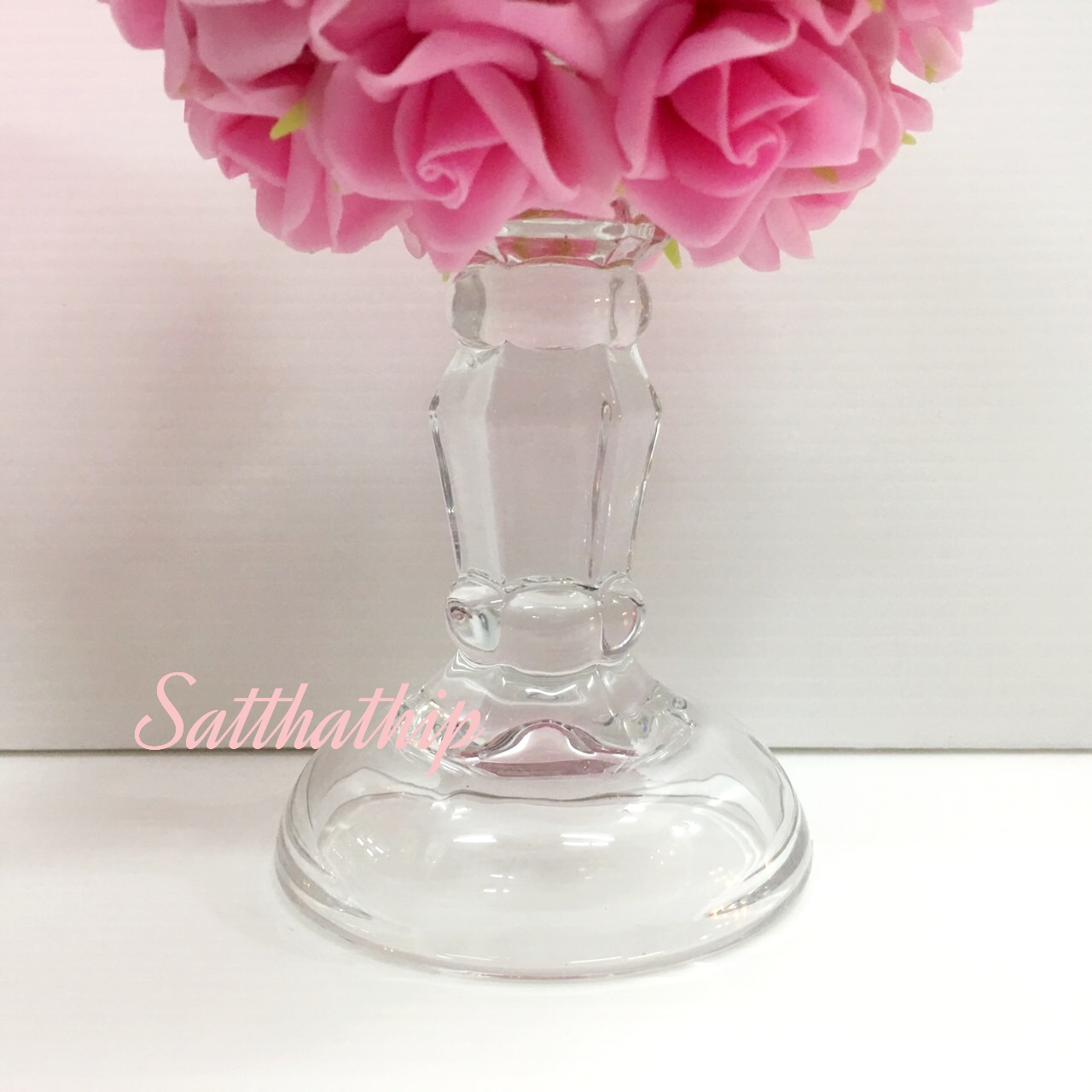 พานพุ่มดอกกุหลาบ ประดิษฐ์จากดิน [4 นิ้ว 1,950 บาท/คู่]