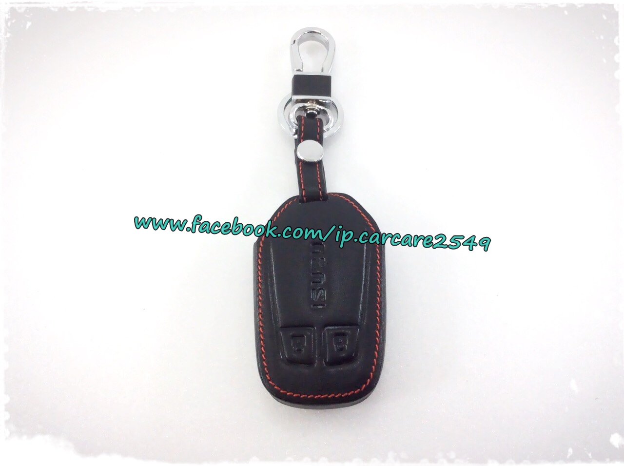ซองกุญแจหนัง Mu-X,New D-Max สีดำ (smart key)