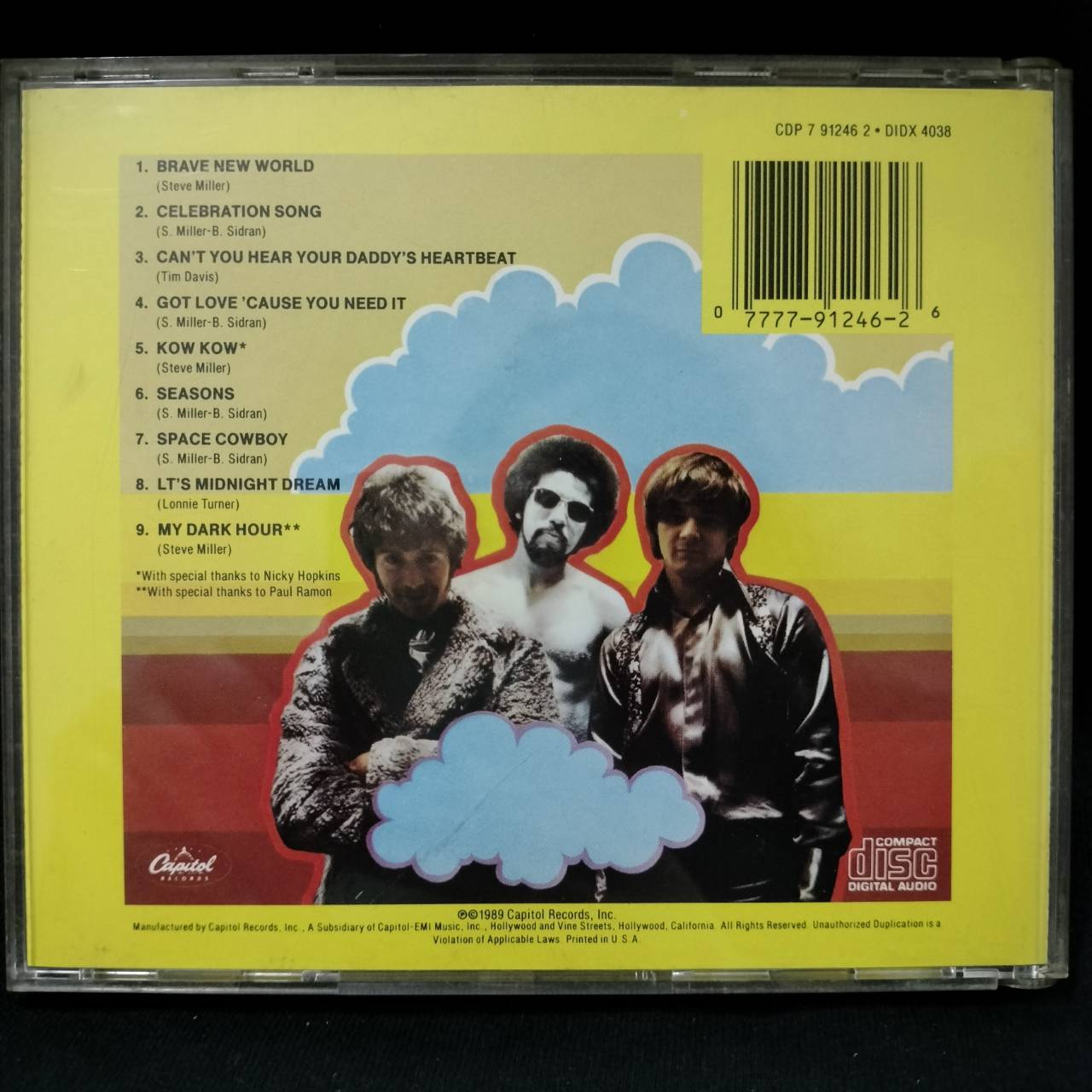 The Steve Miller Band – Brave New World / USA / ปกในมีจุดเหลือง / แผ่นดี