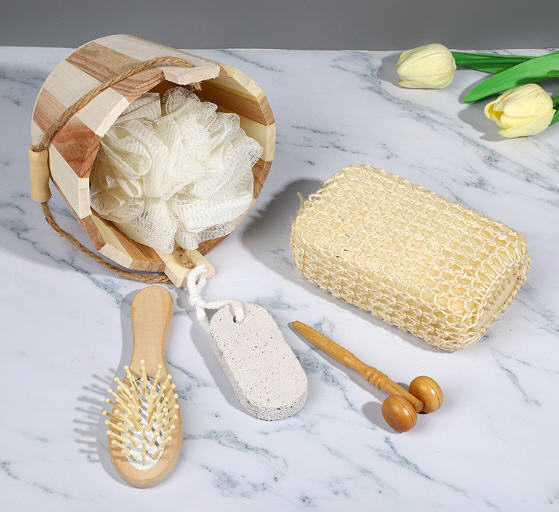 ชุดอุปกรณ์ขัดตัวในห้องน้ำ,ชุดขัดผิว,ชุดเซตใยขัดตัว,ใยบวบขัดตัว