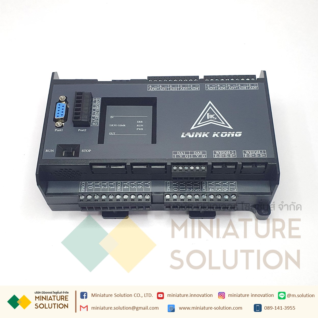 PLC LK3U-32MR-10AD-2DA MITSU GXWork + ECAN