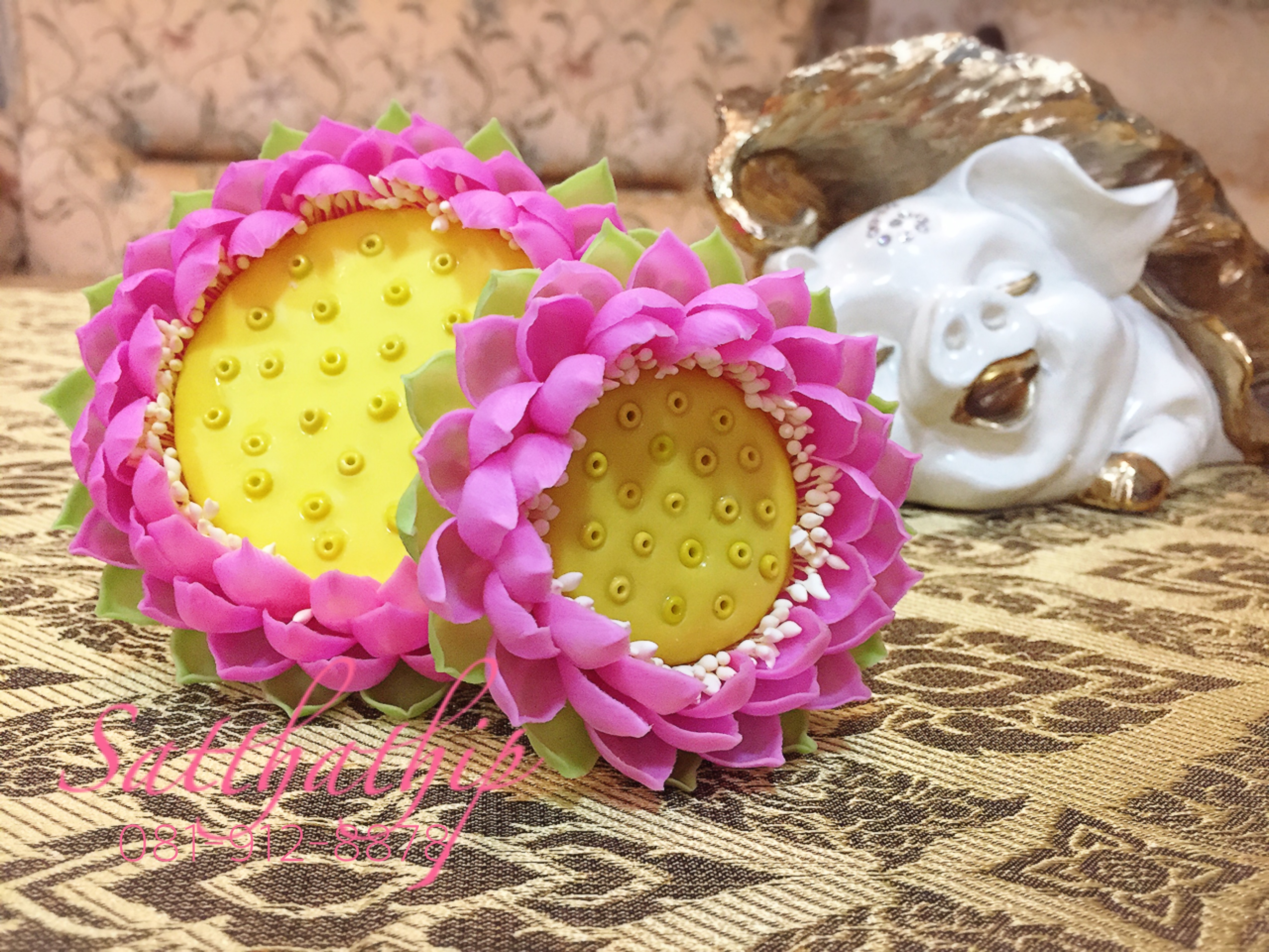 ถาดบัว ประดิษฐ์จากดิน - ฐานบัว ประดิษฐ์จากดิน - พานบัว ประดิษฐ์จากดิน - ถาดบัวดินปั้น - ฐานบัวดินปั้น - พานบัวดินปั้น -Tray