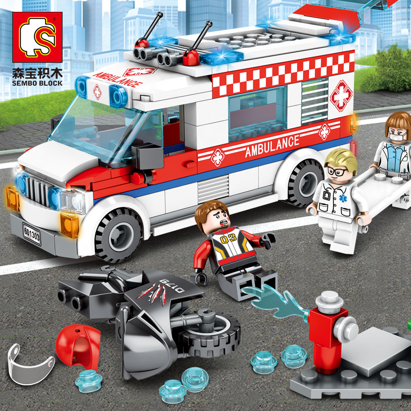 เลโก้จีน SemboBlock 601303 ชุด รถ Ambulance