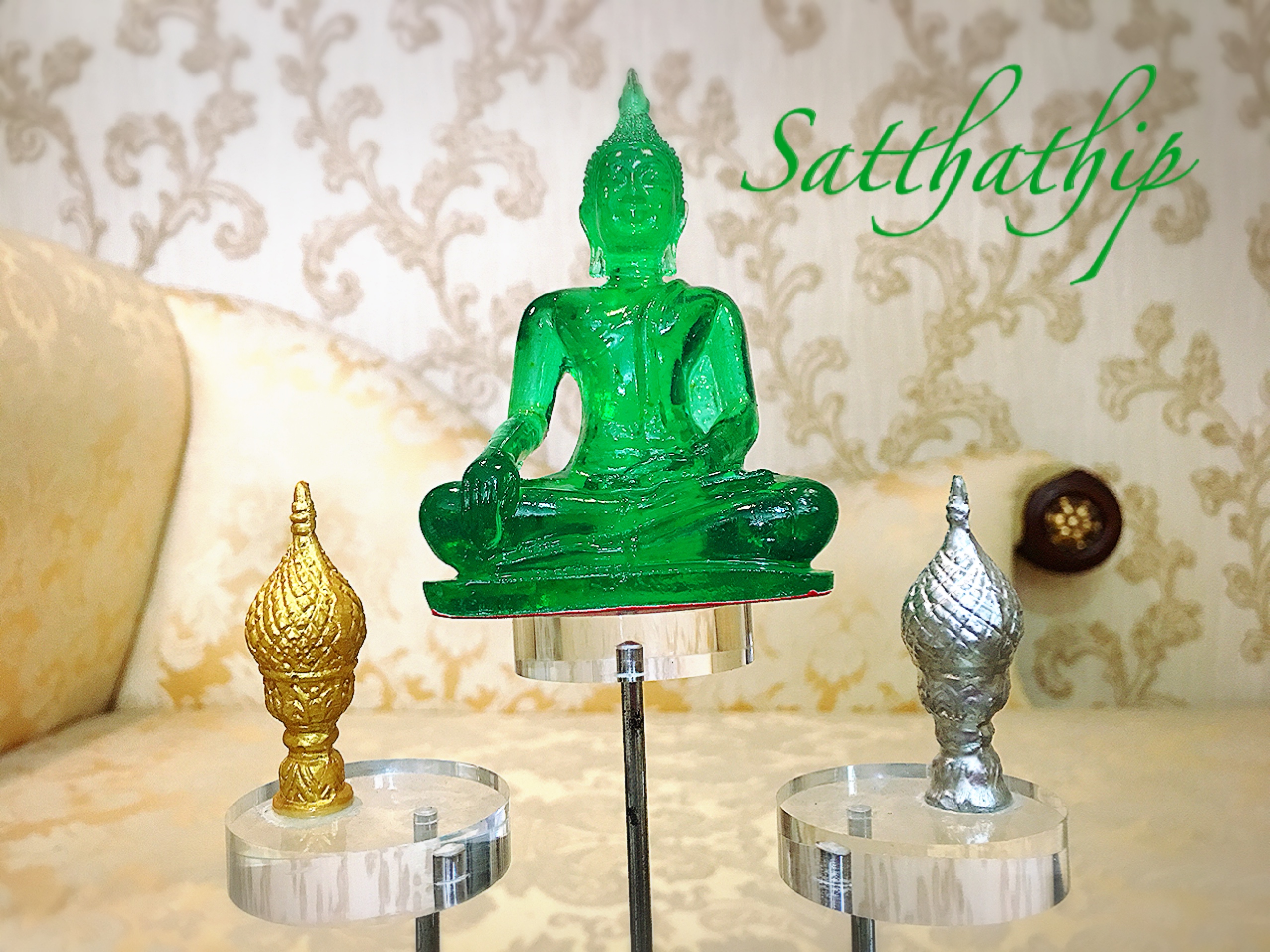 พระปางมารวิชัย - พระปางชนะมาร - พระปางสะดุ้งมาร - พระพุทธรูปสีใส - Buddha statue