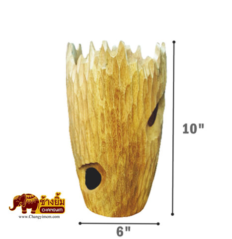 แจกันไม้มะม่วง( A112 )สูง10นิ้ว