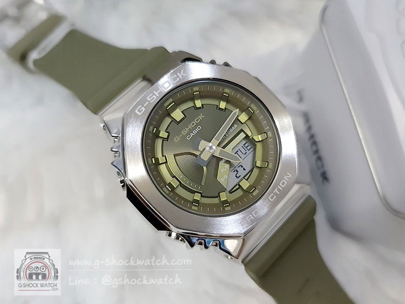 CASIO G-SHOCK นาฬิกาข้อมือ นาฬิกากันน้ำ นาฬิกาของแท้ ประกันศูนย์ CMG 1 ปี รุ่น GM-S2100-3A