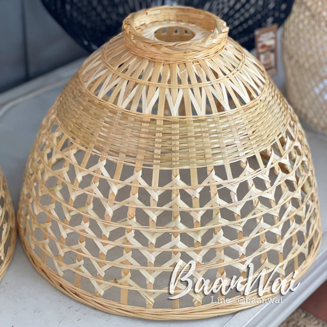 โคมไฟไม้ไผ่สาน ทรงสุ่ม