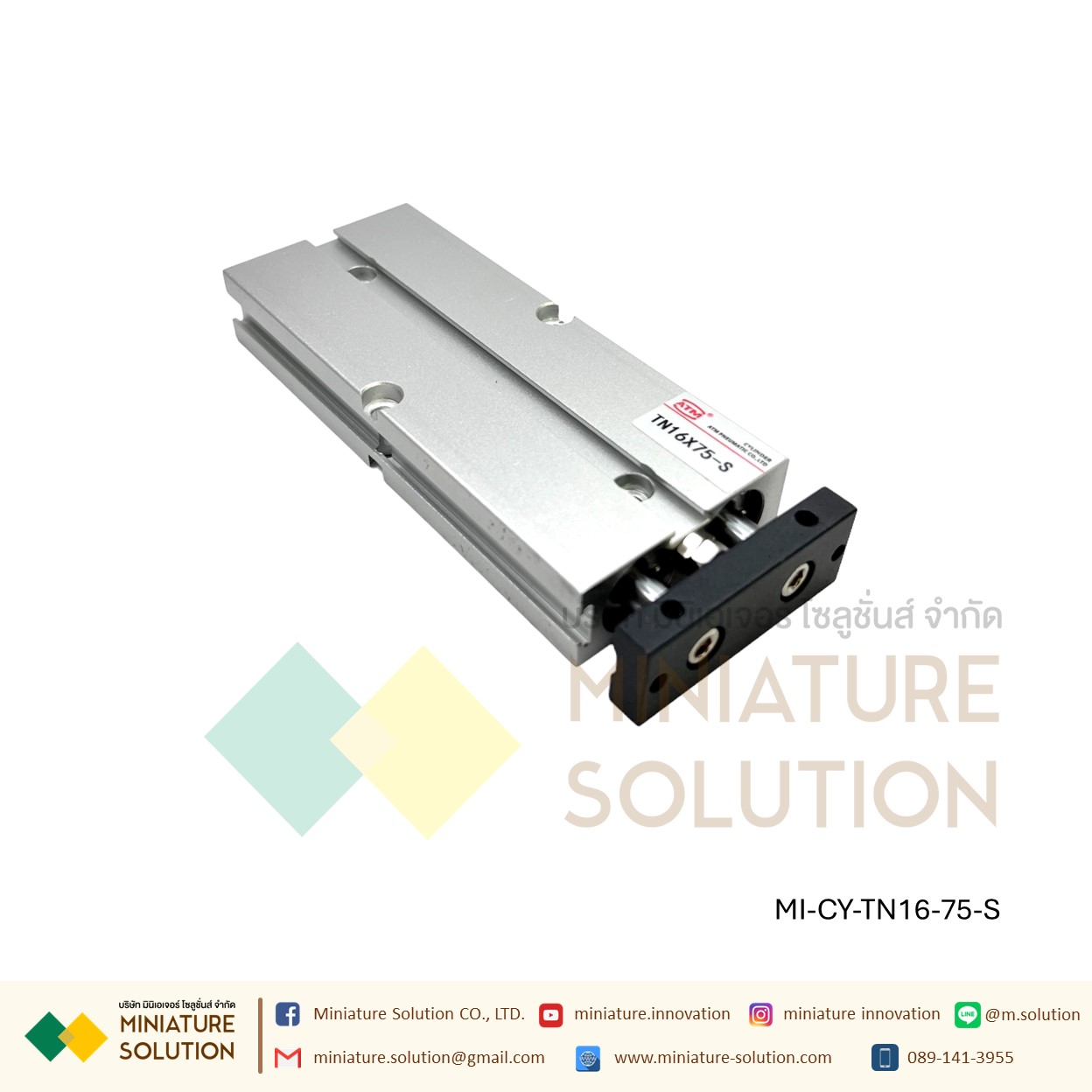 TN16 Series กระบอกสูบลมนิวเมติก 16 มม. กระบอกสูบเพลาคู่ pneumatic double rod double shaft cylinder M5X0.8 ก้านสูบคู่