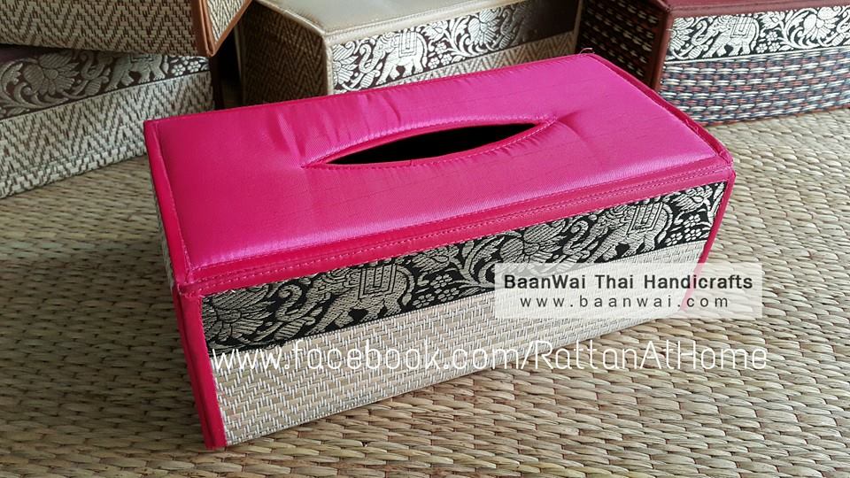 กล่องทิชชู เสื่อกก