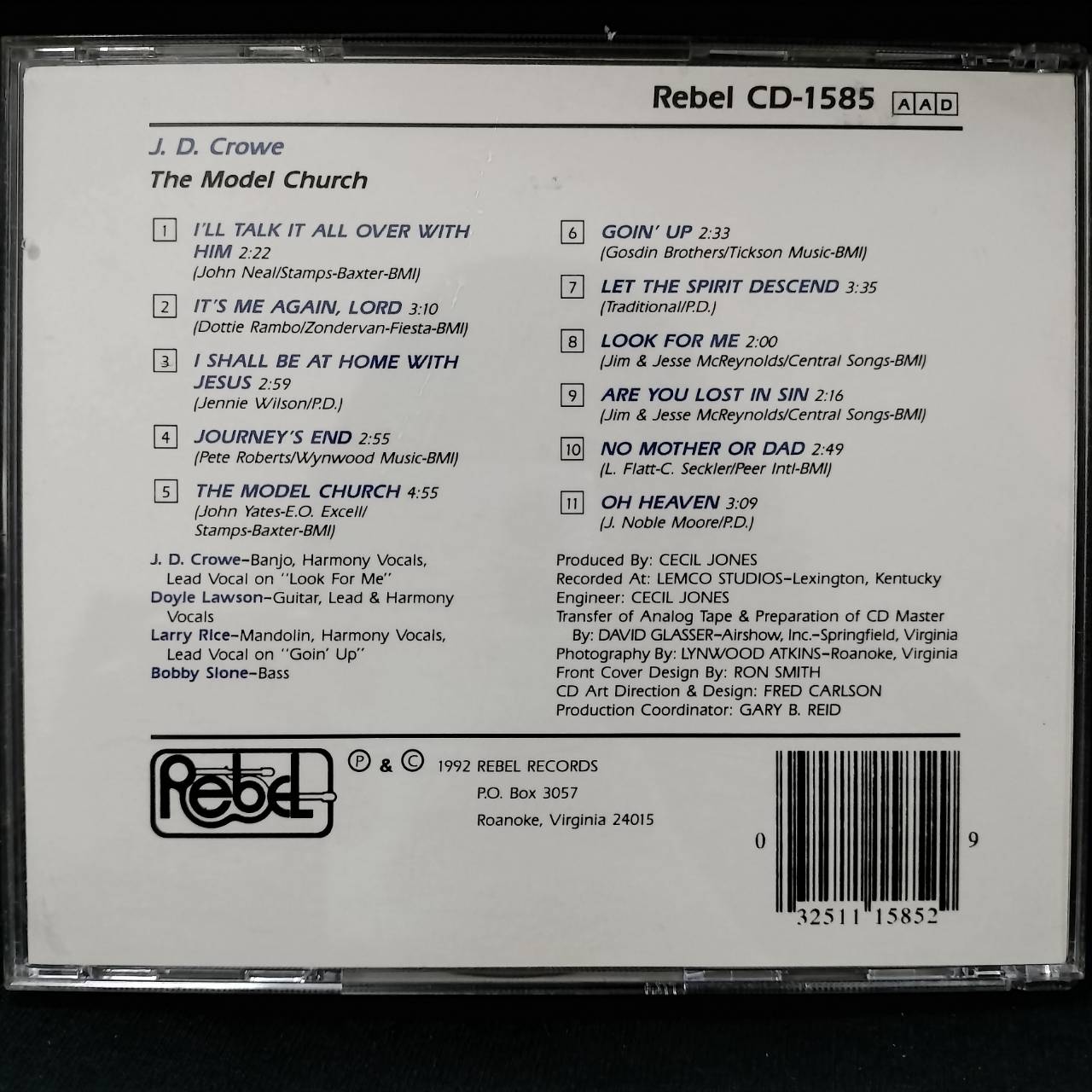 J.D. Crowe – The Model Church / USA / แผ่นสภาพนางฟ้า