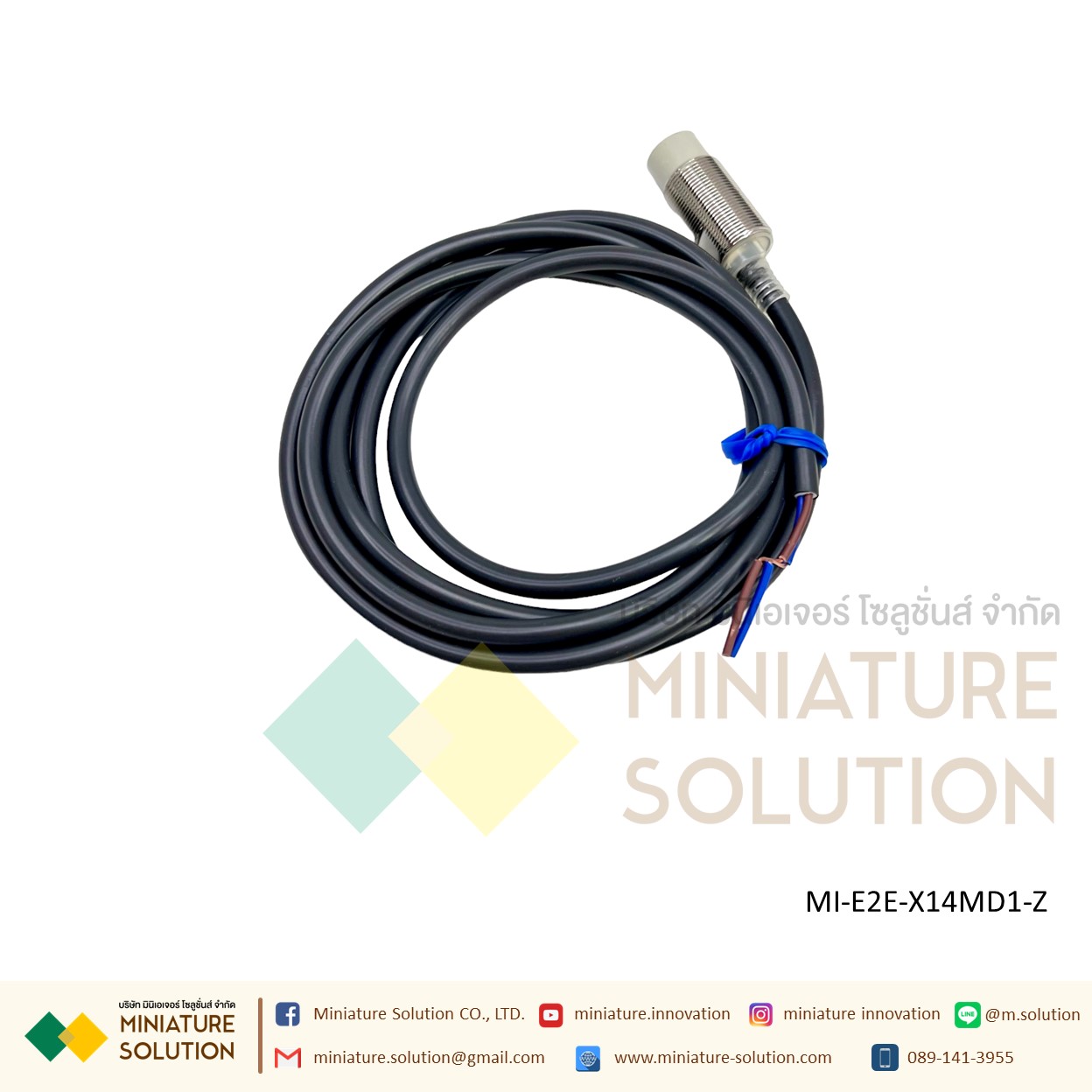 OMRON Proximity Sensor เซ็นเซอร์จับโลหะ ระยะจับ 2/10/14 มิล SIZE 8/18mm/M8 ไฟเลี้ยง 12-24 VDC PNP/NPN-NO