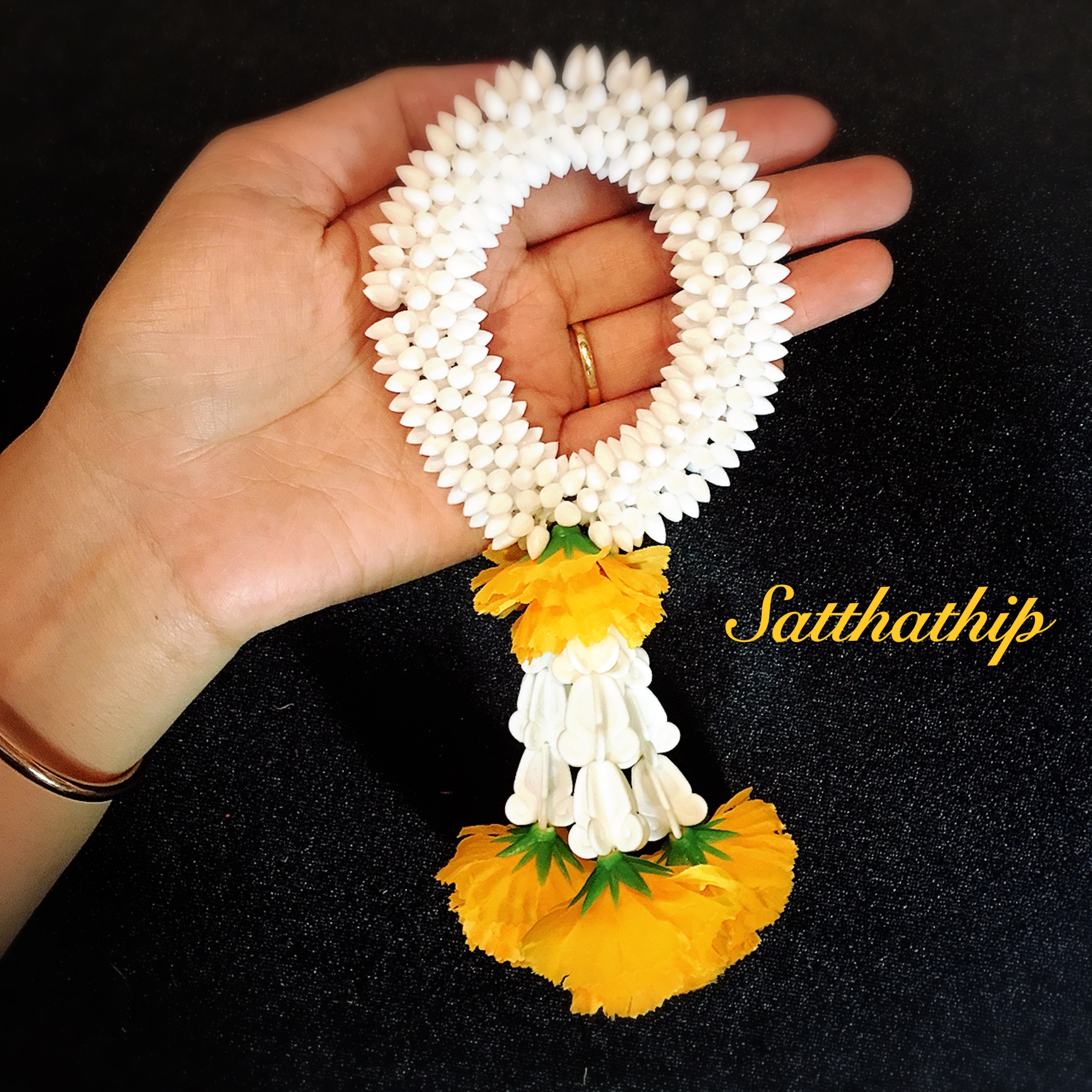 พวงมาลัยดอกพุด - พวงมาลัยดอกพุดประดิษฐ์ - พวงมาลัยประดิษฐ์