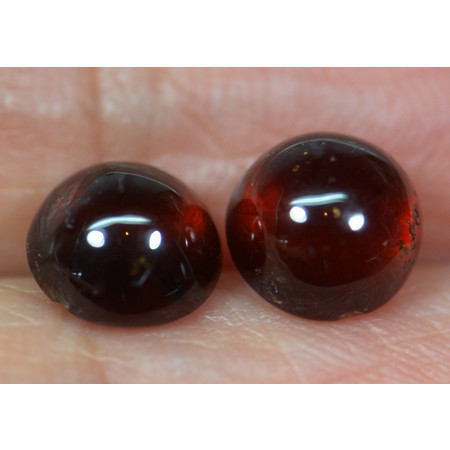 เฮสโซไนต์โกเมน (Hessonite) 4.10 กะรัตแดง 2 ชิ้น