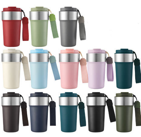 แก้วกาแฟสแตนเลส,แก้วน้ำสแตนเลส,แก้วกาแฟ,17oz/510ml,แก้วกาแฟพร้อมสายคล้อง