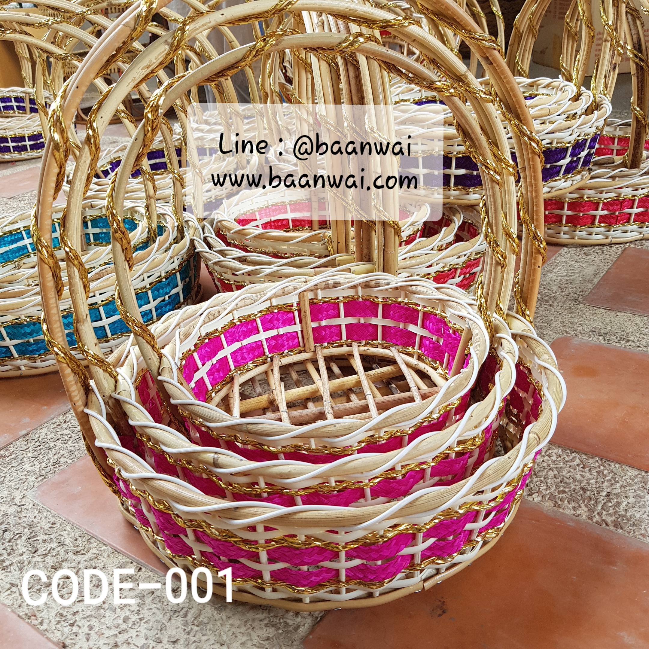 กระเช้า Code-001 ทรงรี