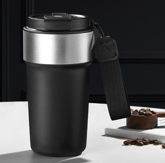 แก้วกาแฟสแตนเลส,แก้วน้ำสแตนเลส,แก้วกาแฟ,17oz/510ml,แก้วกาแฟพร้อมสายคล้อง