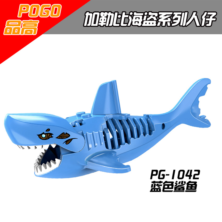 เลโก้จีน POGO.1042 ชุด Ghost Zombie Shark สีฟ้า (สินค้ามือ 1 ไม่มีกล่อง)