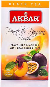 AKBAR Peach and Passion Fruit Black Tea ชาดำ พีชและแพชชั่นฟรุ๊ต 2 g. x 25 sachets (05-8745)