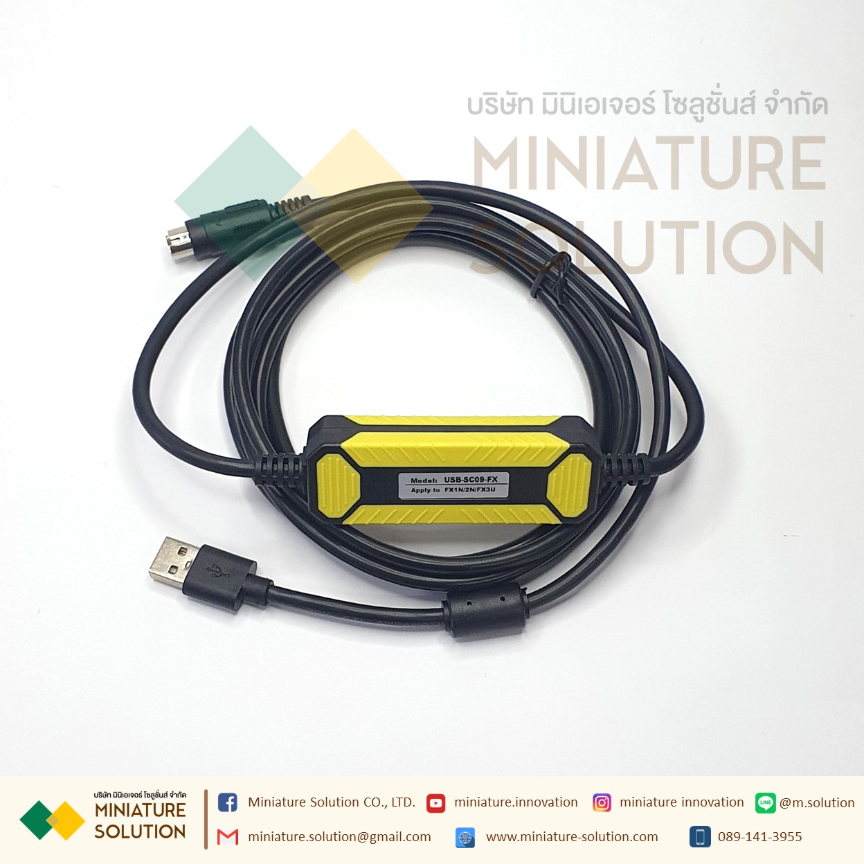 สายดาวโหลด PLC Mitsu FX Mitsubishi FX/1N/1S/2N/3U3S series PLC programming cable USB-SC09-FX data download cable