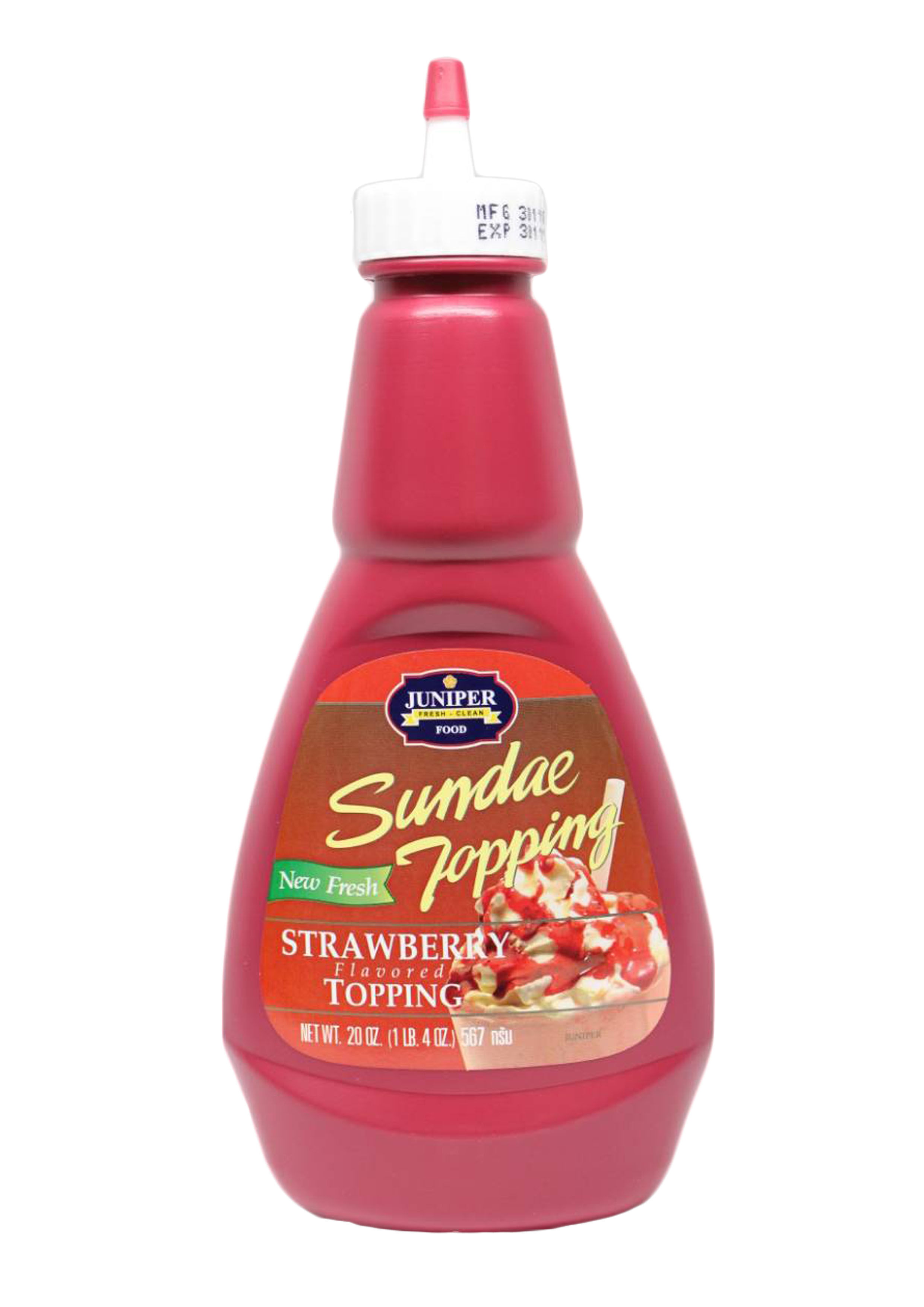 สตอเบอร์รี่ ท็อปปิ้ง ตรา Juniper Strawberry Topping ขนาด 500 g. (05-2767)