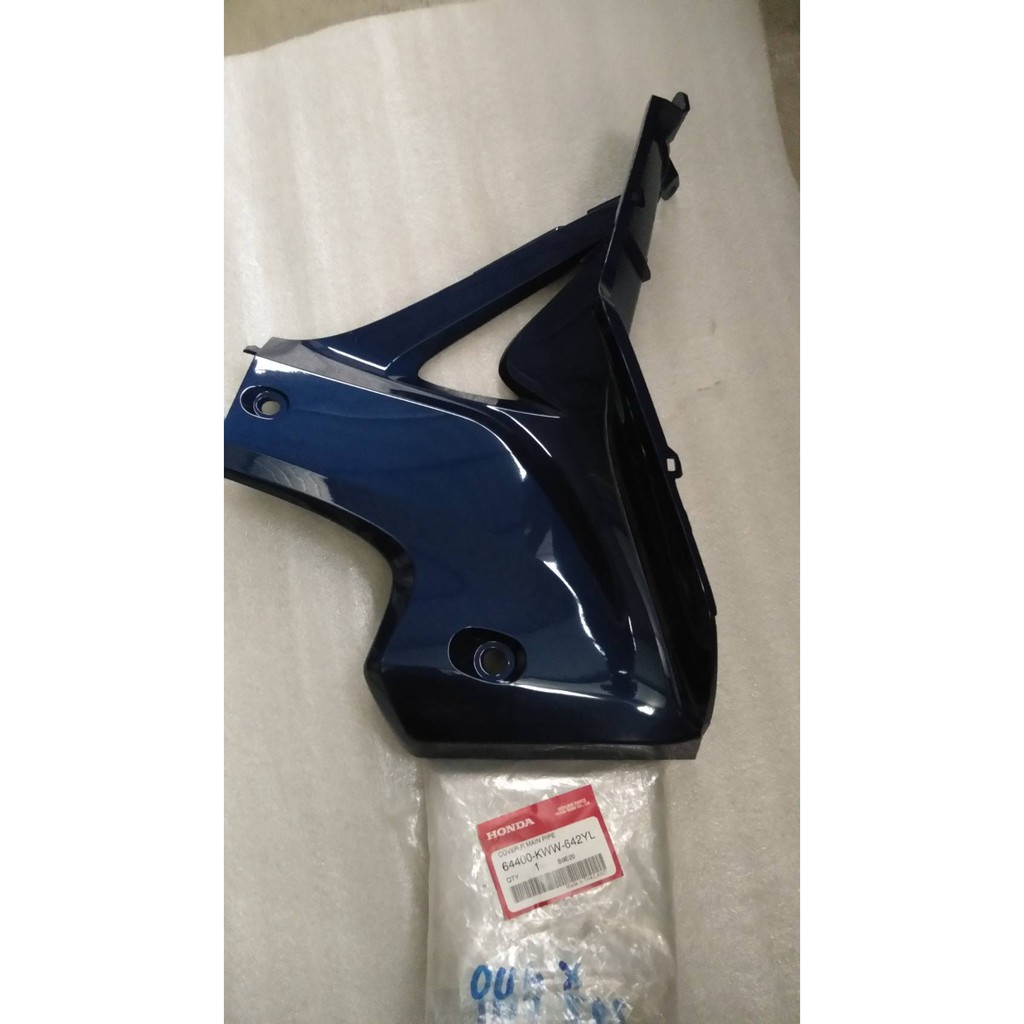 ฝาครอบข้างตัวถัง รถสีเทา-น้ำเงิน สำหรับรุ่น WAVE110i อะไหล่แท้ HONDA 64450-KWW-642YL ซ้าย, 64400-KWW-642YL ขวา