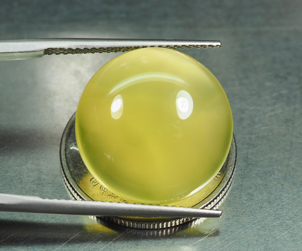 คาลซิโดนีสีเหลือง(Yellow Chalcedony) 13.38 กะรัต