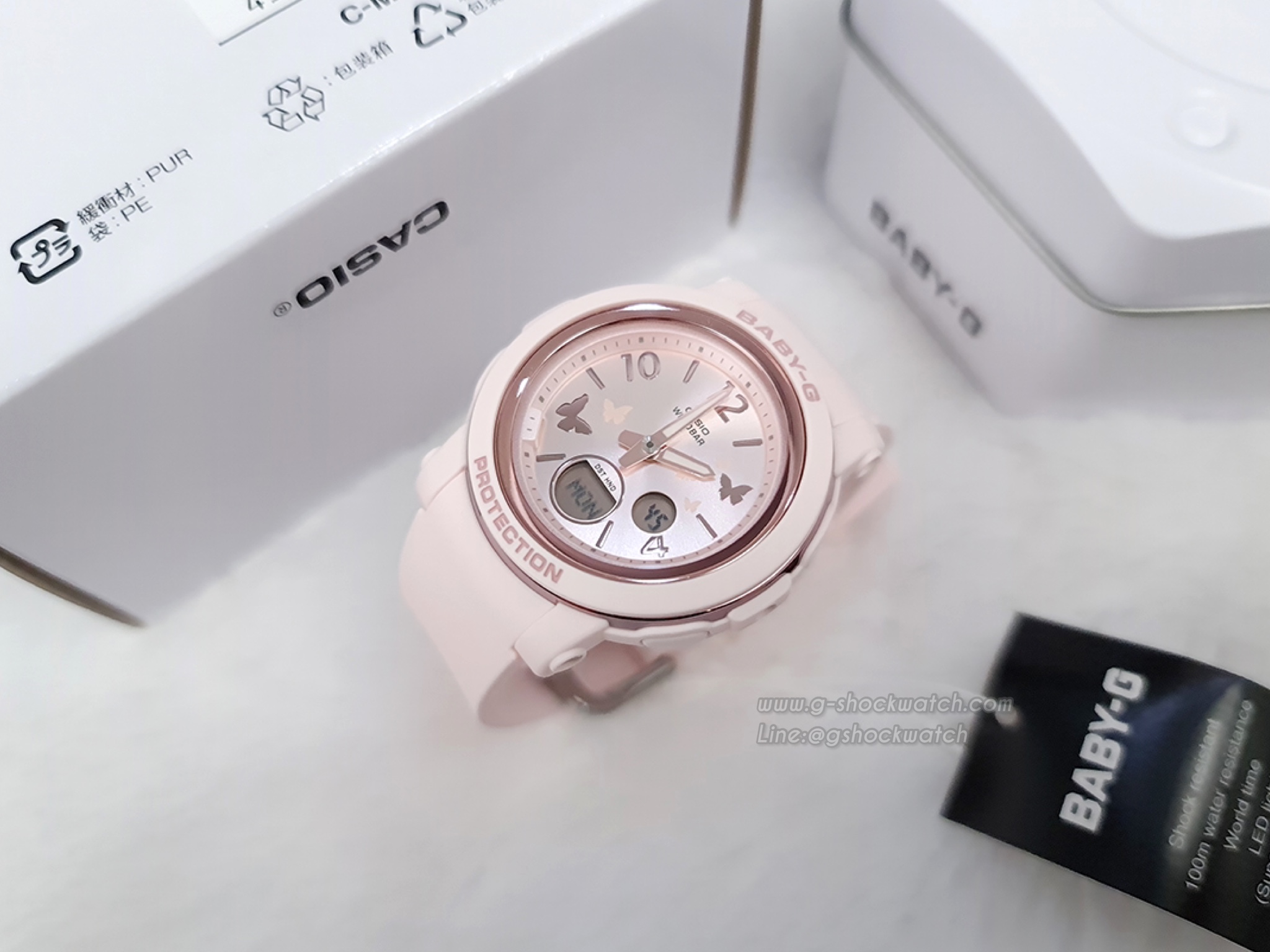CASIO BABY-G นาฬิกาข้อมือ นาฬิกากันน้ำ นาฬิกาของแท้ ประกันศูนย์ CMG 1 ปี รุ่น BGA-290BD-4A