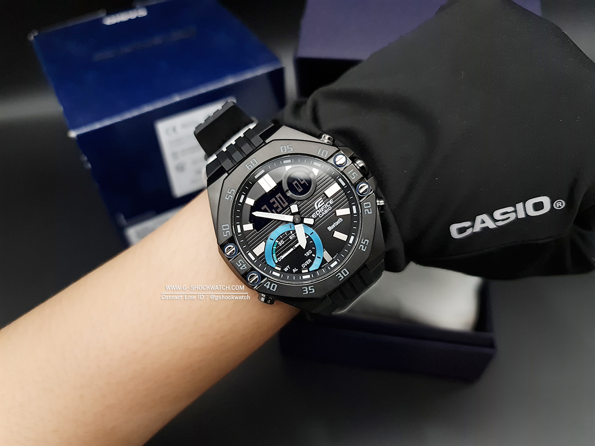 CASIO EDIFICE นาฬิกาข้อมือ นาฬิกากันน้ำ นาฬิกาของแท้ ประกันศูนย์ CMG 1 ปี รุ่น ECB-10PB-1A