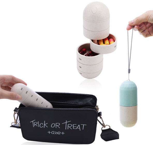 กล่องใส่ยา,กล่องเก็บยา7วัน,กล่องใส่ยาพกพา