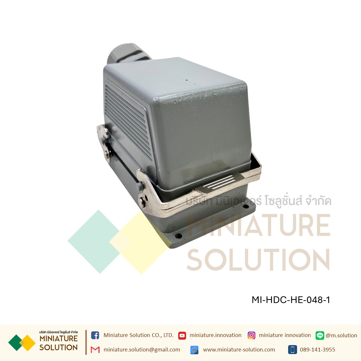 ปลั๊กเชื่อมต่อใช้สำหรับงานหนัก Heavy Duty Connectors Power แบบขันสกรู 16A 500V HDC-HE-4/6/10/16/20/24/32/48 Core กันน้ำ