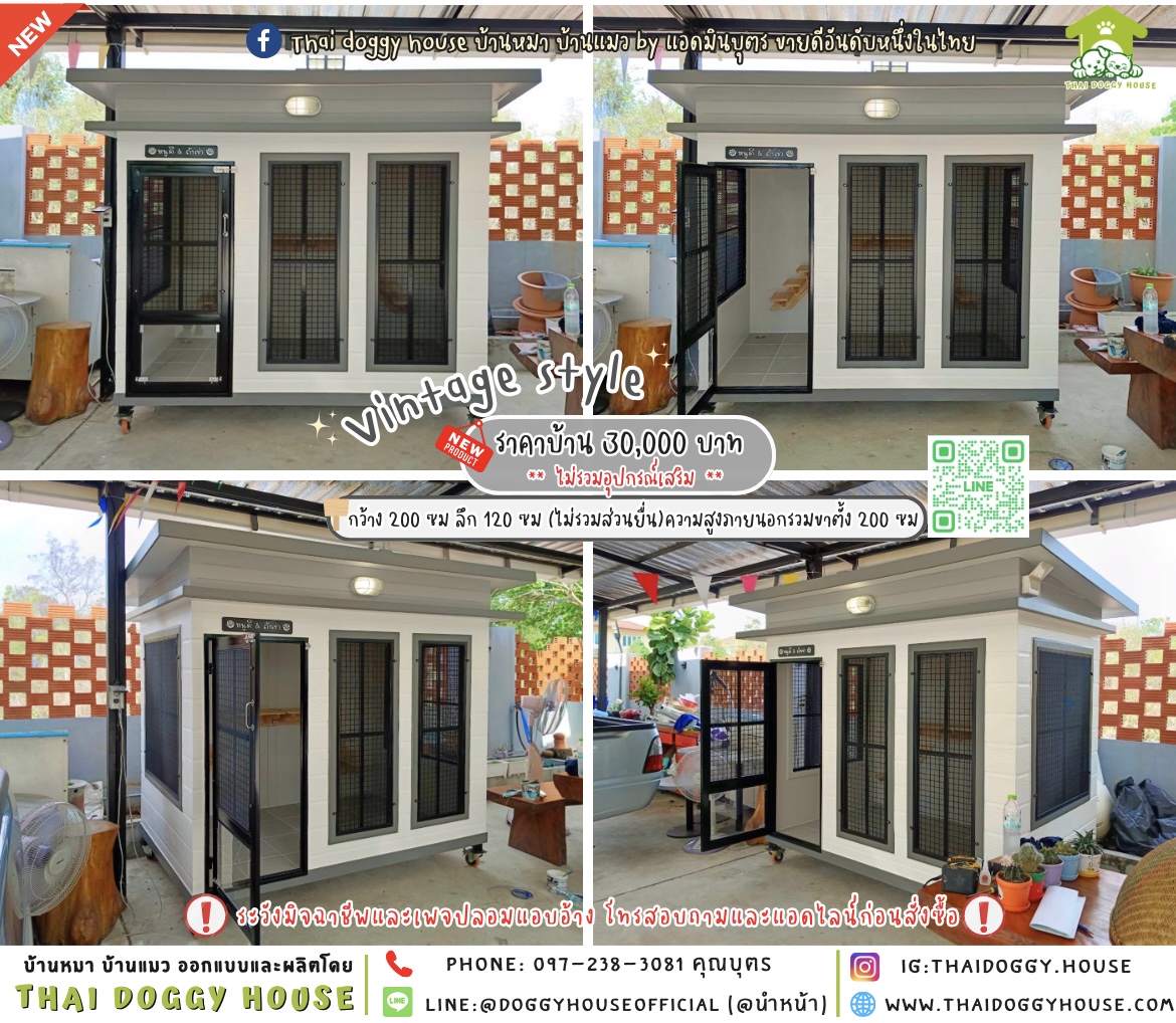 🏡บ้านแมว มุ้งลวด แบบบ้าน 𝐕𝐢𝐧𝐭𝐚𝐠𝐞 𝐬𝐭𝐲𝐥𝐞 🐱