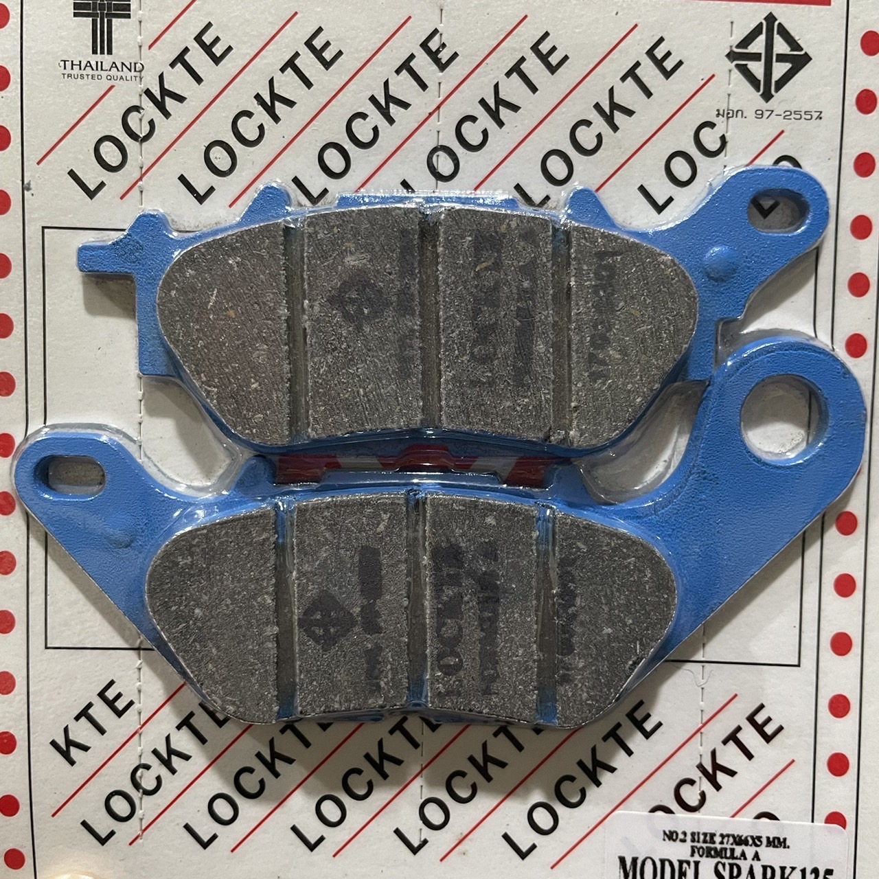 8859314467854 ผ้าดิสก์เบรคหน้า Spark135 , Spark115i ปี2013 , TTX , Nouvo135 , M-slaz , Fiore ยี่ห้อ LOCKTE