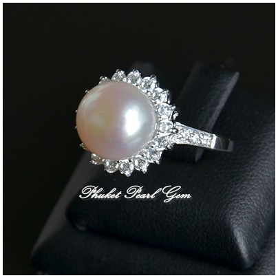 Elegance Silver Pearl Ring