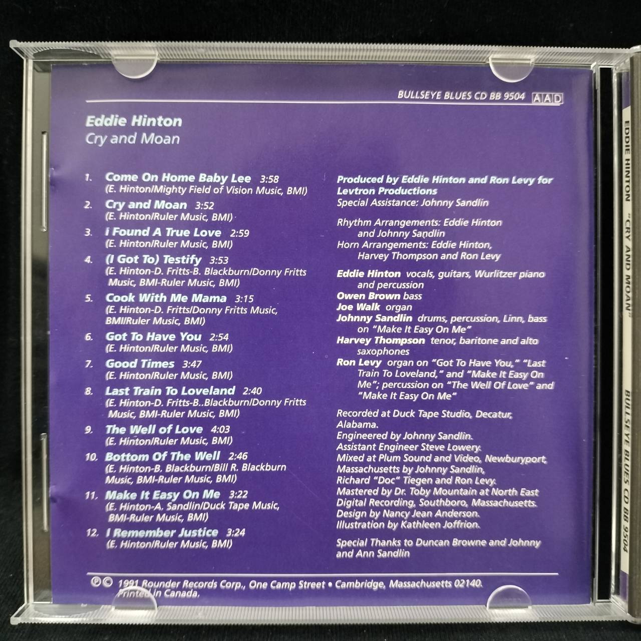 Eddie Hinton – Cry And Moan / USA / แผ่นสวย