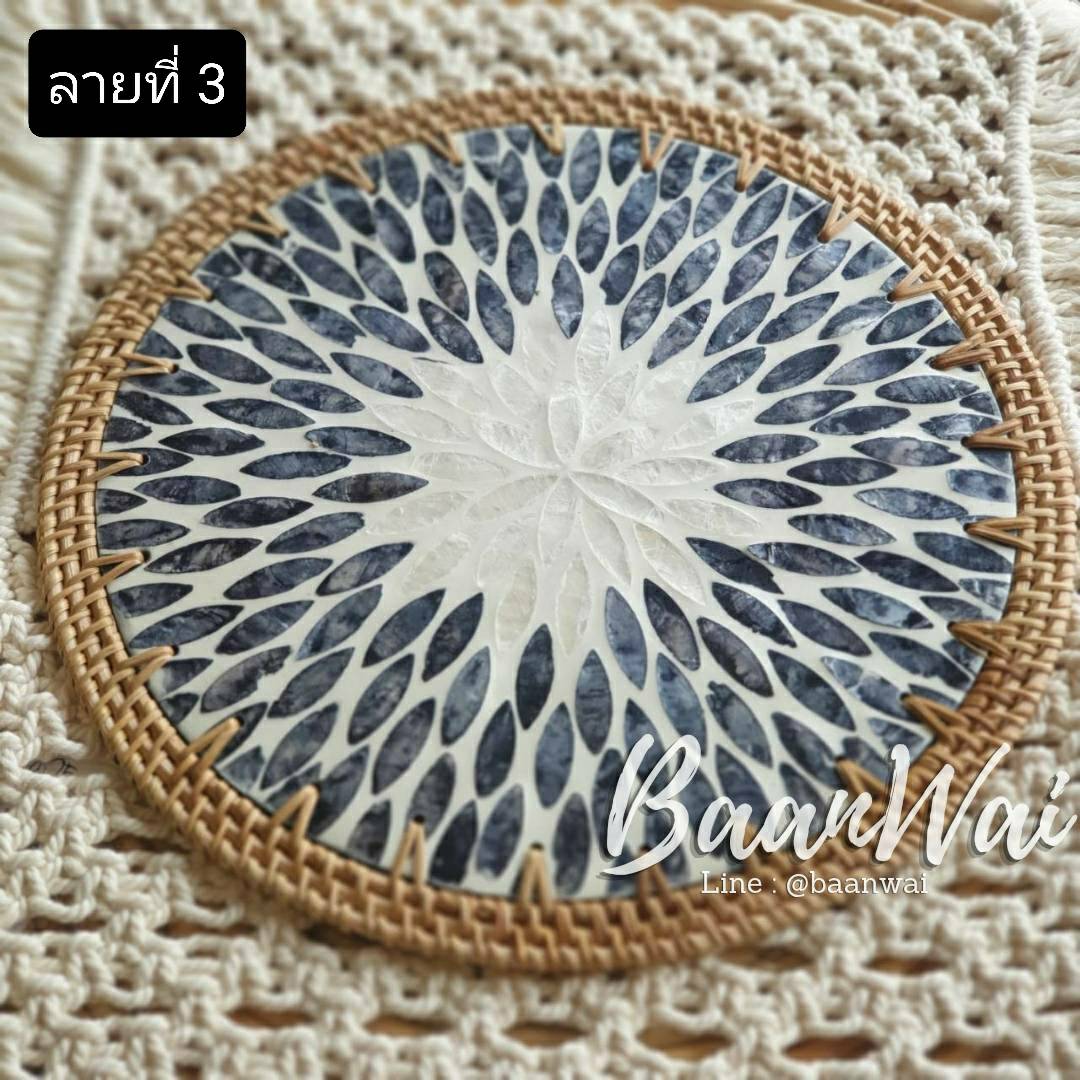 แผ่นรองจานเปลือกหอยมุก