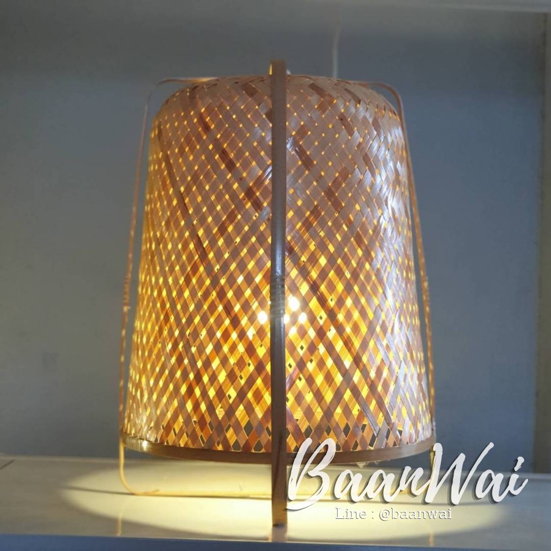 โคมไฟไม้ไผ่ ขนาด 40 X 55 CM (โคมไฟ)