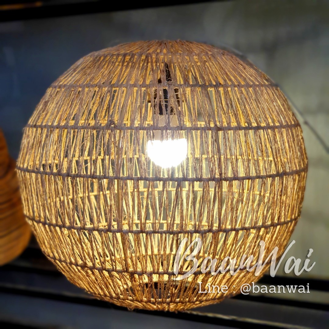 โคมไฟบอล เชือกสาน มี 3 ขนาด