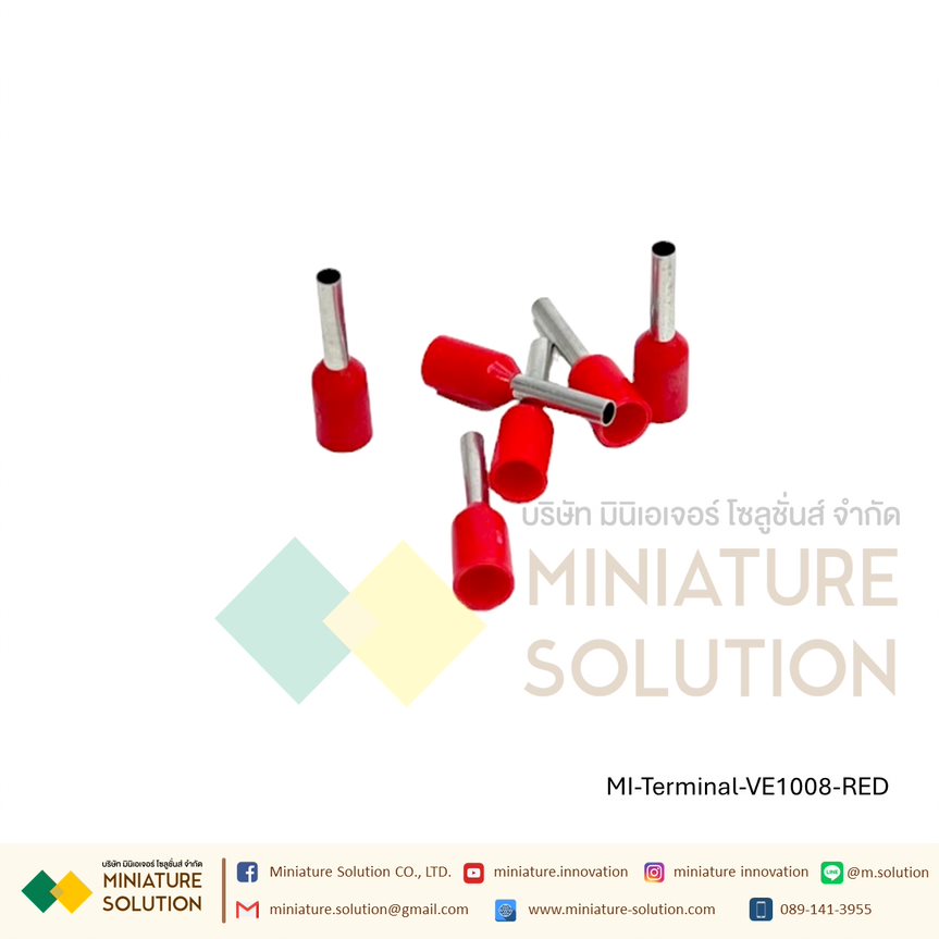 [ 100ชิ้น/แพ็ค ] VE TE หัวต่อหางปลาแบบเสียบ หางปลาคอร์ดเอ็น Cord-N Terminal Crimping หางปลาเข็ม หางปลาย้ำสายไฟ คอร์ดเอ็นเดี่ยว VE TE ขั้วต่อสายคอนโทรลสายไฟ หางปลาไม้ขีด