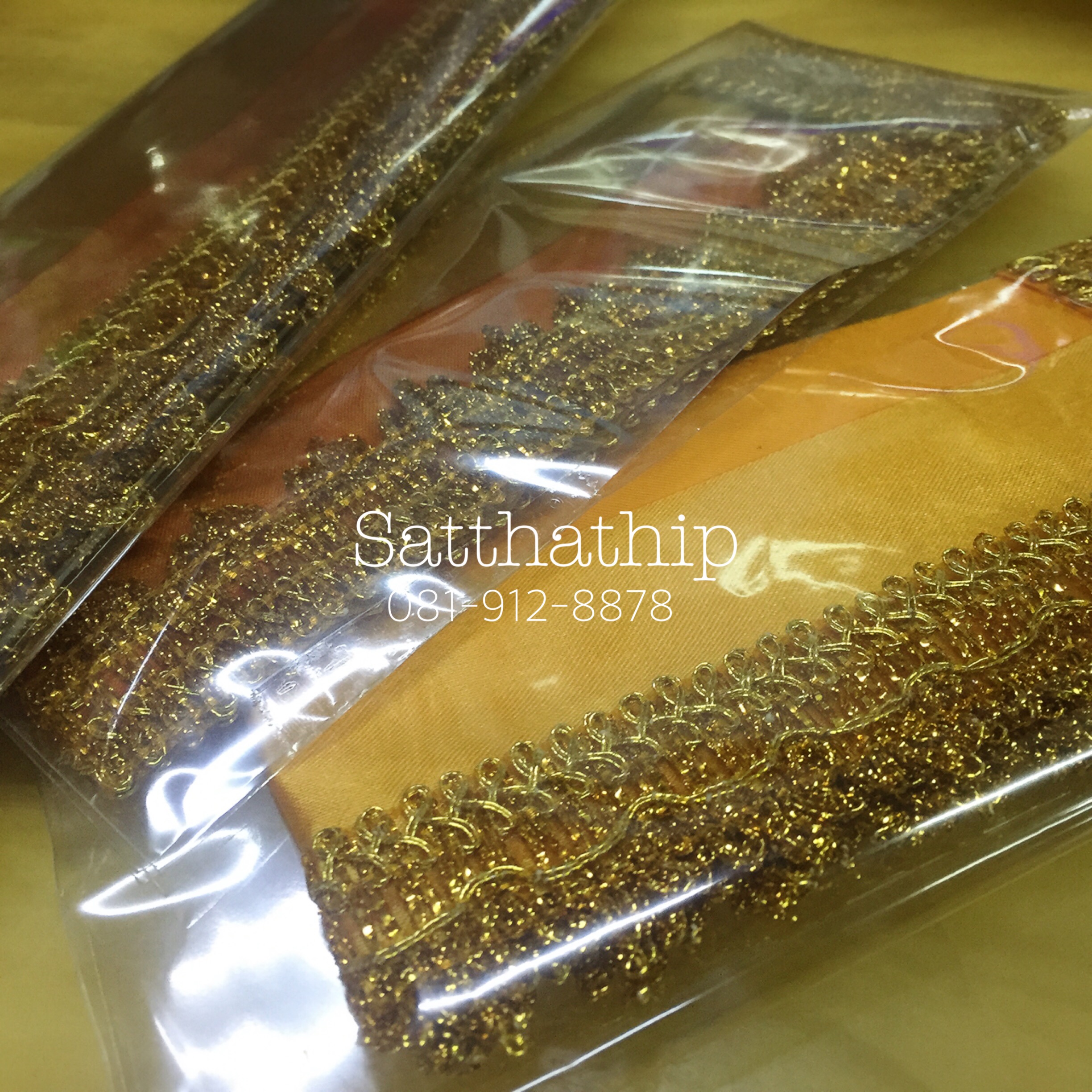 สไบห่มพระพุทธรูป ขนาดหน้าตัก 3 นิ้ว