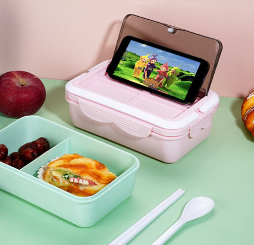 กล่องข้าวพลาสติก,กล่องใส่ข้าวพลาสติก,กล่องใส่อาหารพร้อมช้อนตะเกียบ