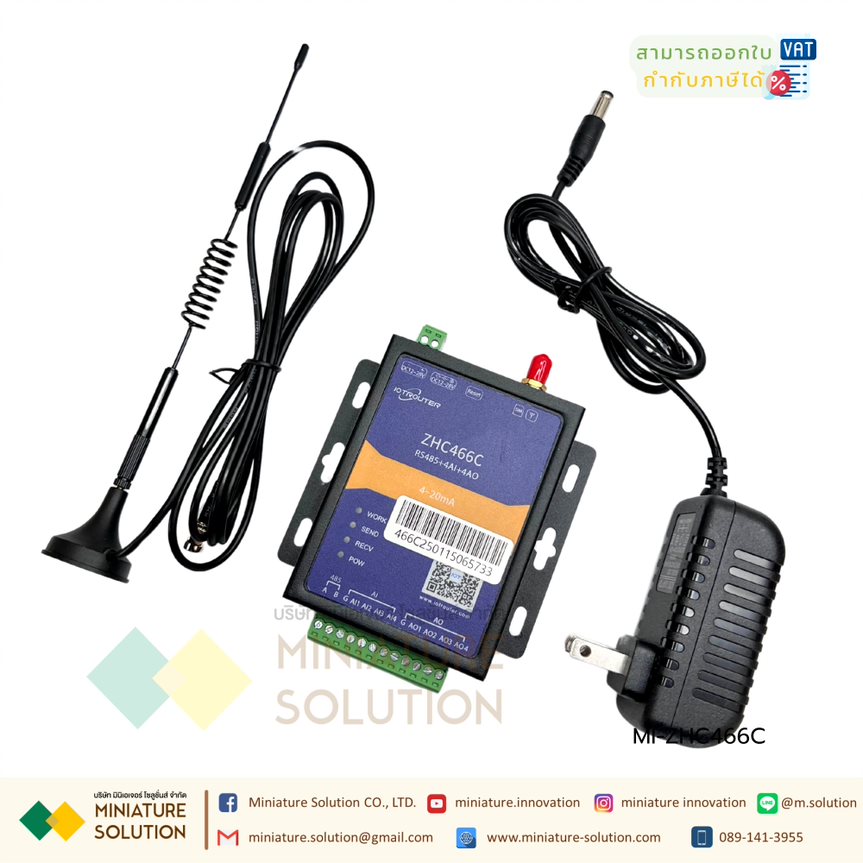 ZHC466C IO Controller 4G Modbus RTU 4-channel 0-10V/4~20mA analog output /analog input MQTT