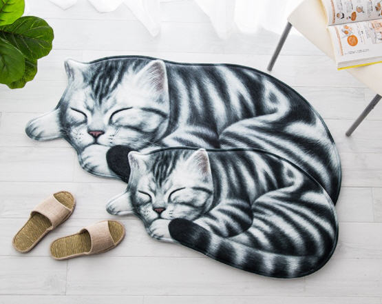 พรมเช็ดเท้า,พรมเช็ดเท้ารูปแมว,พรมเช็ดเท้าลายน้องแมว