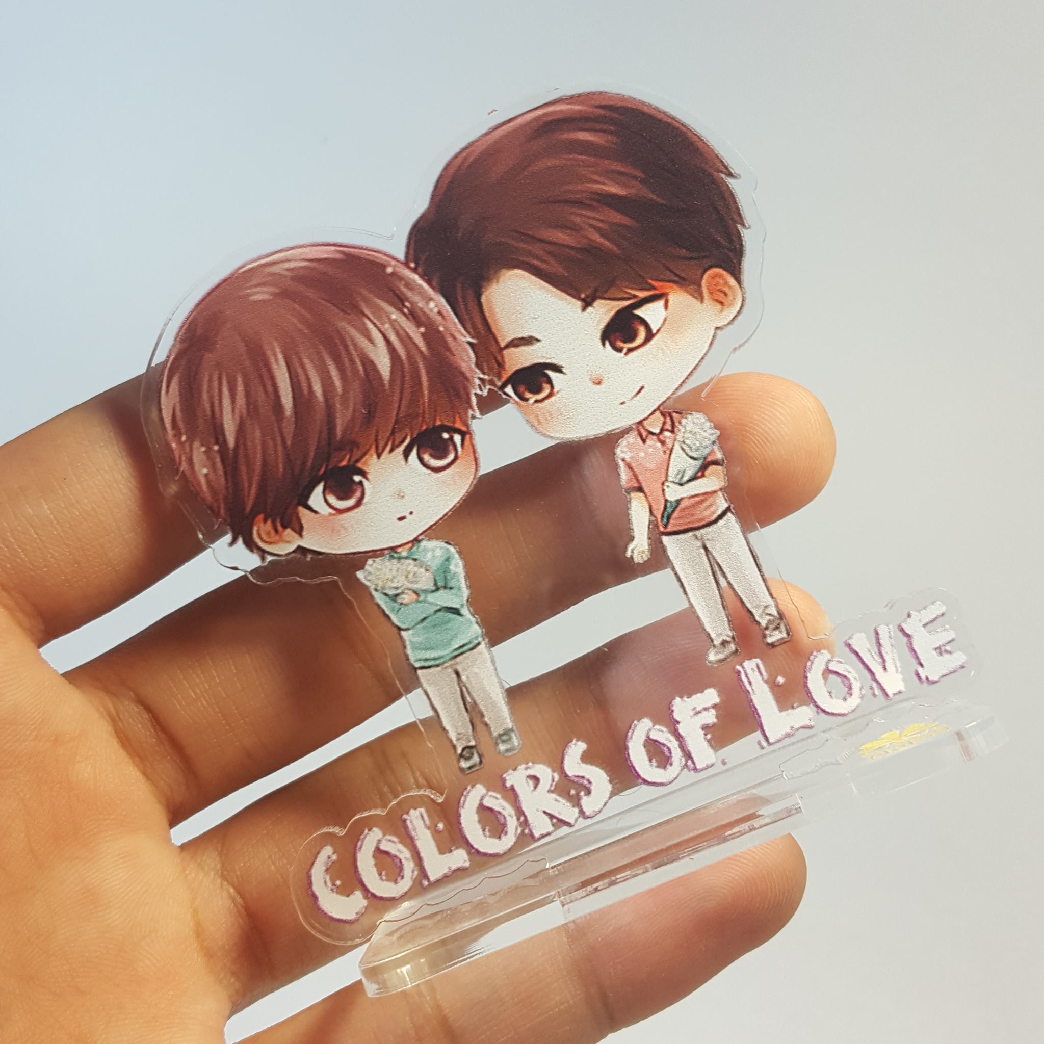 [Pre Order] สแตนดี้อะคริลิก COLORS OF LOVE (สีฟ้า-สีขาว) แบบนัดรับ