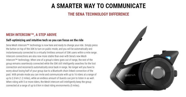 Sena 30K Mesh Intercom แพ็คเดี่ยว (Single Pack)