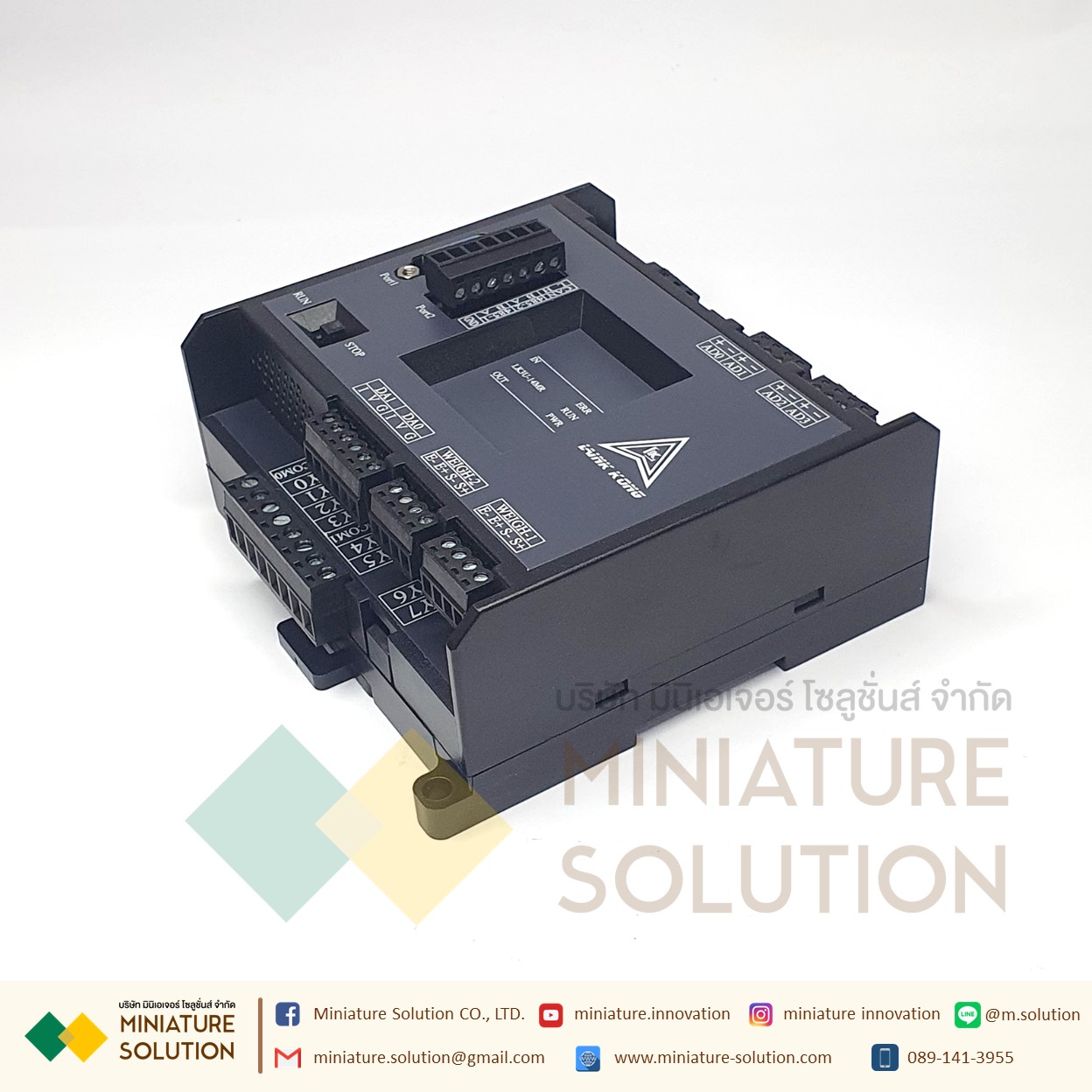 PLC LK3U-14MR-4AD-2DA MITSU GXWork + weight (มีช่องวัด Load Cell) 1-2CH