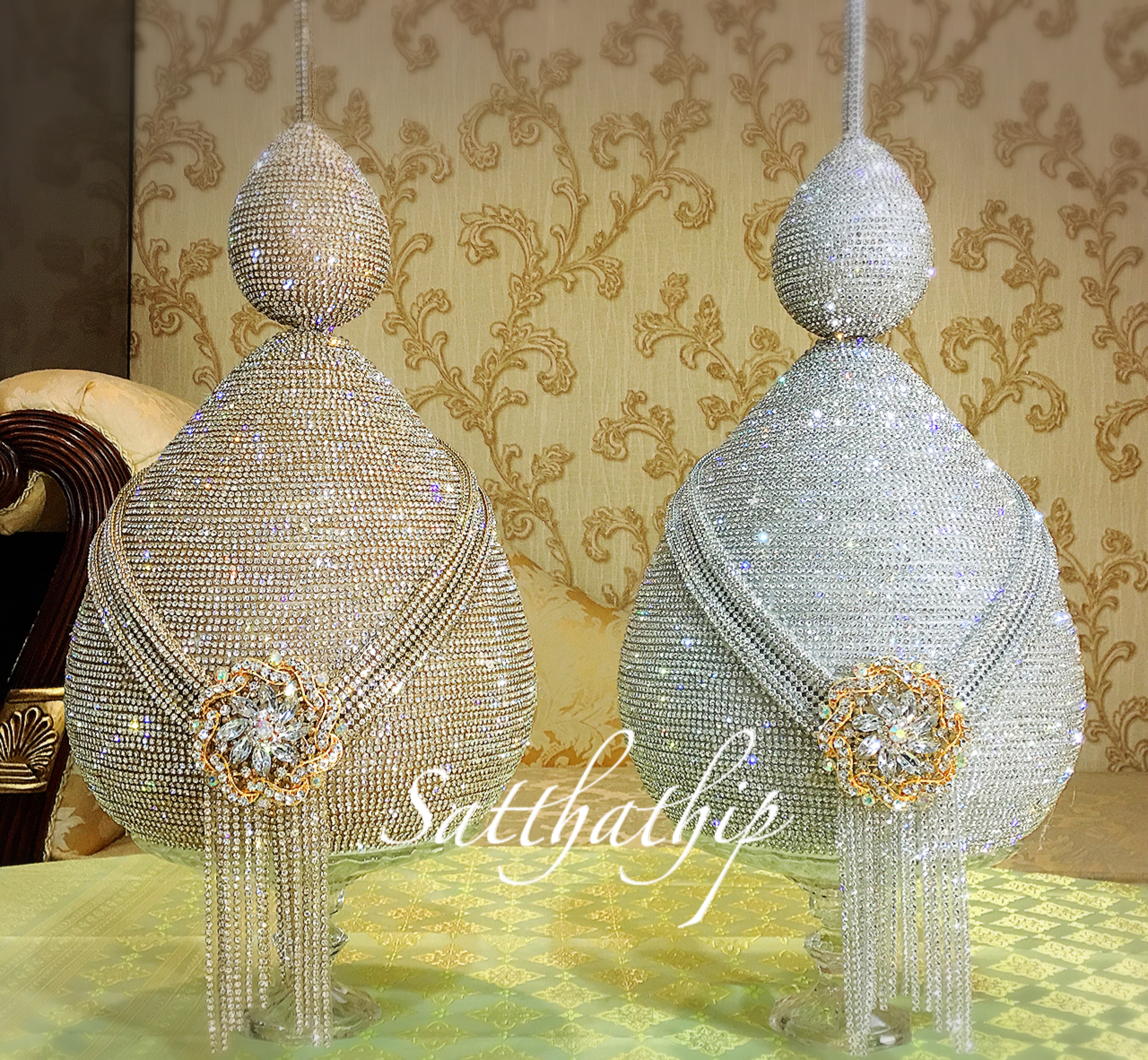 พานพุ่ม - พานพุ่มสักการะ - พานพุ่มเงินทอง - Phan bush