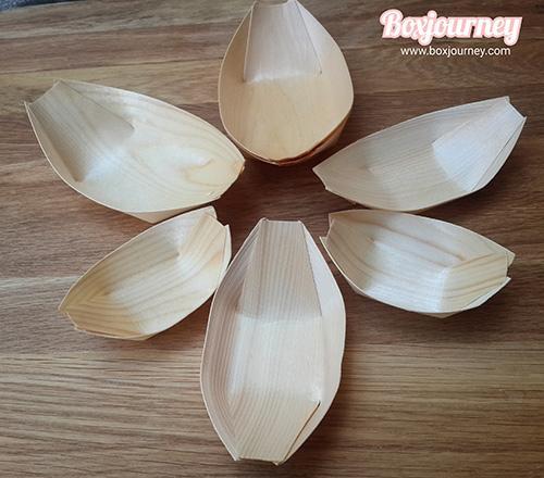 กระทงไม้ทรงเรือ 6 นิ้ว 50 ชิ้น (09-9114)